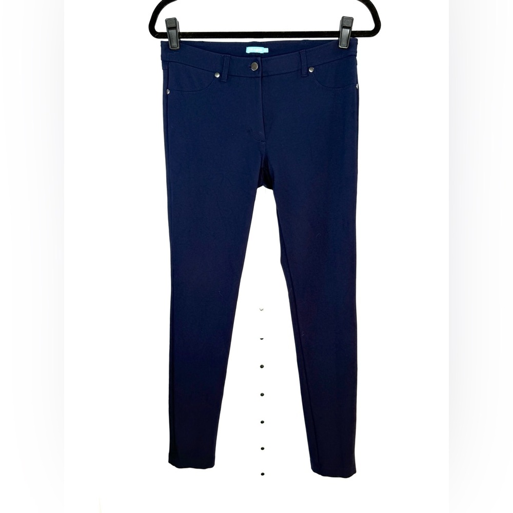 J.McLaughlin Navy Stretch Skinny Pants | Size 4 | Ponte Ankle